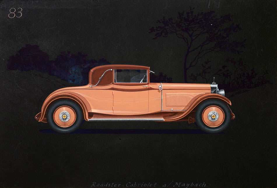 Roadster Cabriolet coachwork design by Alexis Kellner AG for the Maybach Type 12.