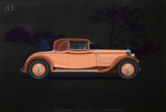 Roadster Cabriolet coachwork design by Alexis Kellner AG for the Maybach Type 12.