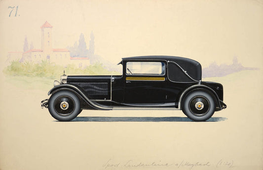 Sport Landauline coachwork design by Alexis Kellner AG for the Maybach Type 12.
