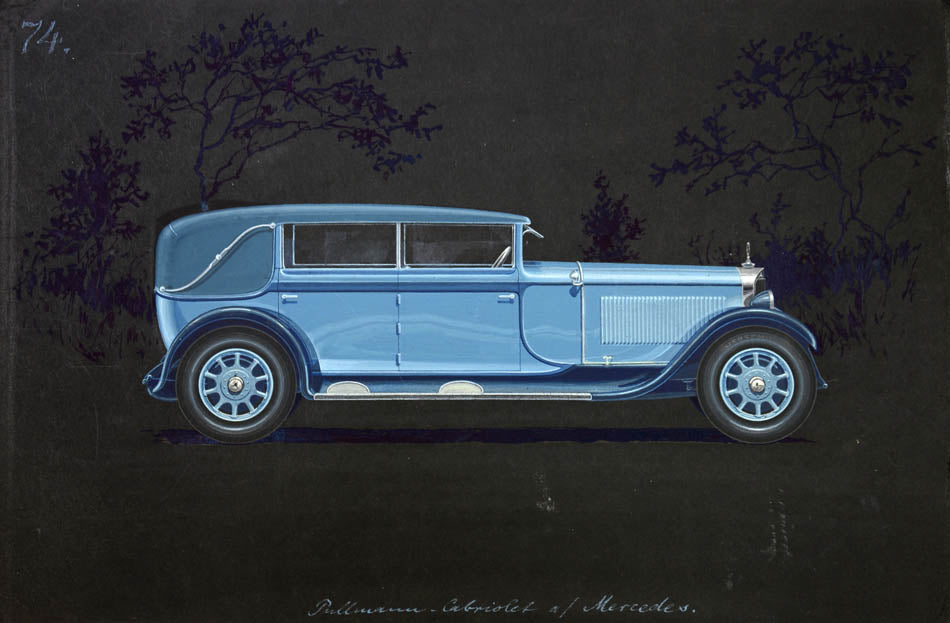 Pullman Cabriolet coachwork design by Alexis Kellner AG for the Mercedes Typ Mannheim (W10).