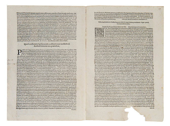 The papal bull of Pope Paul IV, Cum Nimis Absurdum, revoked all the rights of the Jewish community and placed religious and economic restrictions on Jews.<br />