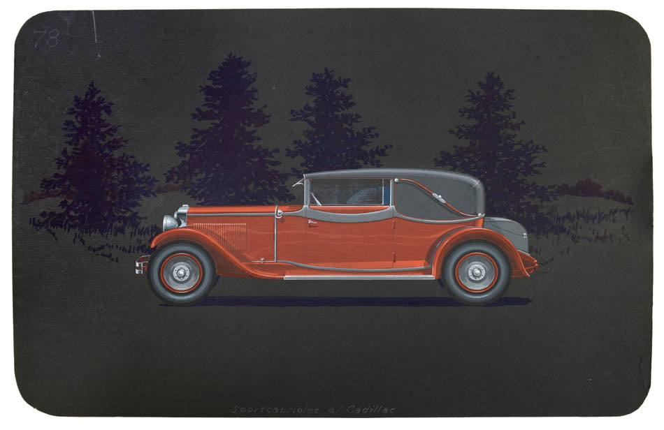 Sportcabriolet coachwork design by Alexis Kellner AG for the Cadillac 341-A.