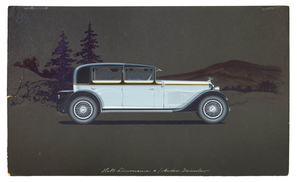 Half-Limousine coachwork design by Alexis Kellner AG for  an Austro-Daimler.