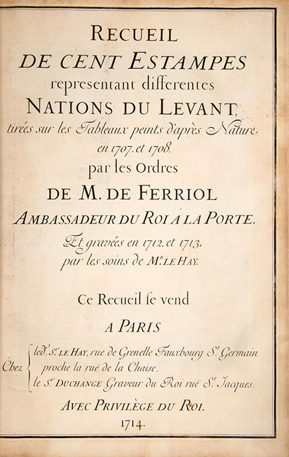 First edition of both parts of this important work which established the standard depiction of peoples of the ottoman empire and the levant. Contains 102 plates of costumes including the depiction of the whirling devishes.