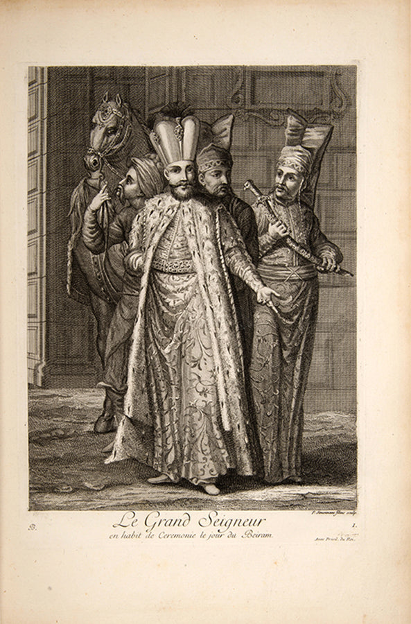 First edition of both parts of this important work which established the standard depiction of peoples of the ottoman empire and the levant. Contains 102 plates of costumes including the depiction of the whirling devishes.