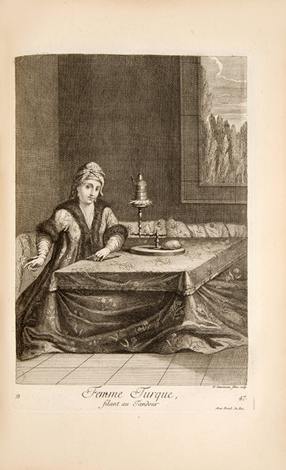 First edition of both parts of this important work which established the standard depiction of peoples of the ottoman empire and the levant. Contains 102 plates of costumes including the depiction of the whirling devishes.