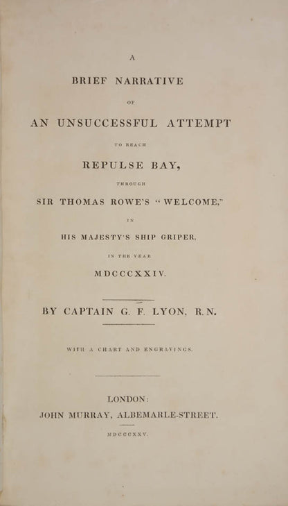 account of a search for a Northwest Passage by Hudson Bay, also contains information about Southampton Island and the Eskimos of the region