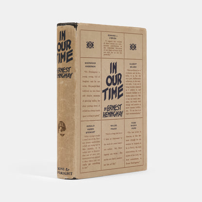 First edition collection of short stories and vignettes that marked the American debut of Ernest Hemingway and brought him fame. In scarce dust jacket<br /><br />