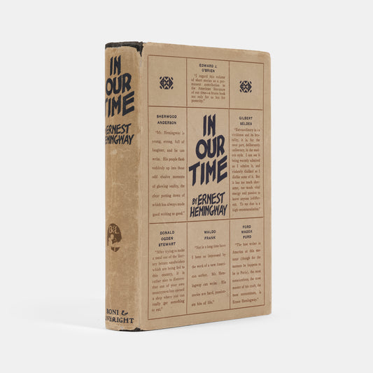 First edition collection of short stories and vignettes that marked the American debut of Ernest Hemingway and brought him fame. In scarce dust jacket<br /><br />