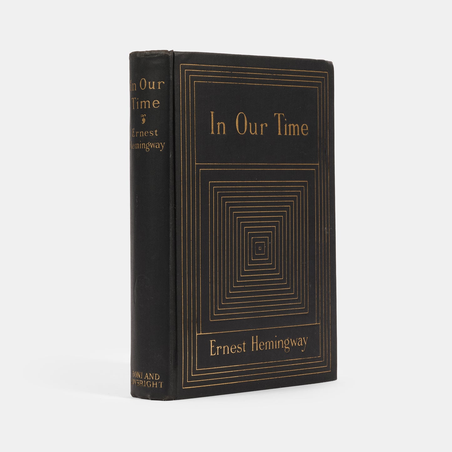 First edition collection of short stories and vignettes that marked the American debut of Ernest Hemingway and brought him fame. In scarce dust jacket<br /><br />