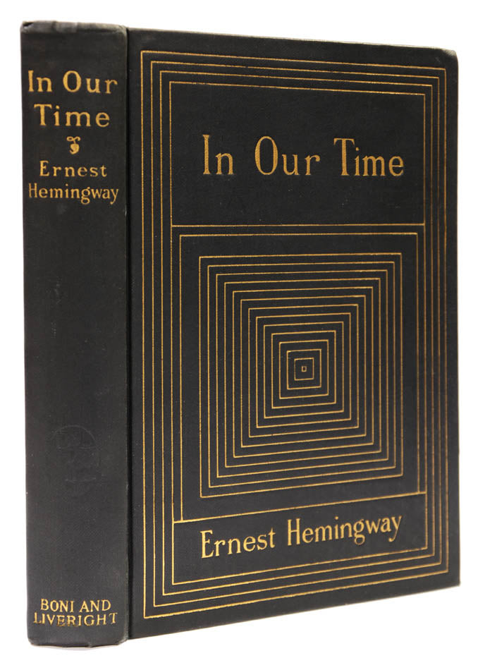First edition collection of short stories and vignettes that marked the American debut of Ernest Hemingway and brought him fame. In scarce dust jacket<br /><br />