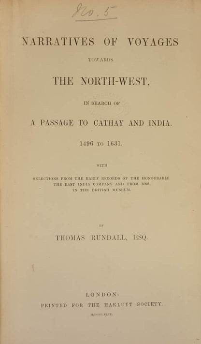 Accounts of the voyages of Cabot, Davis, Frobisher, and others, drawn chiefly from the works of Hakluyt, Purchas, Harris, and Foxe.