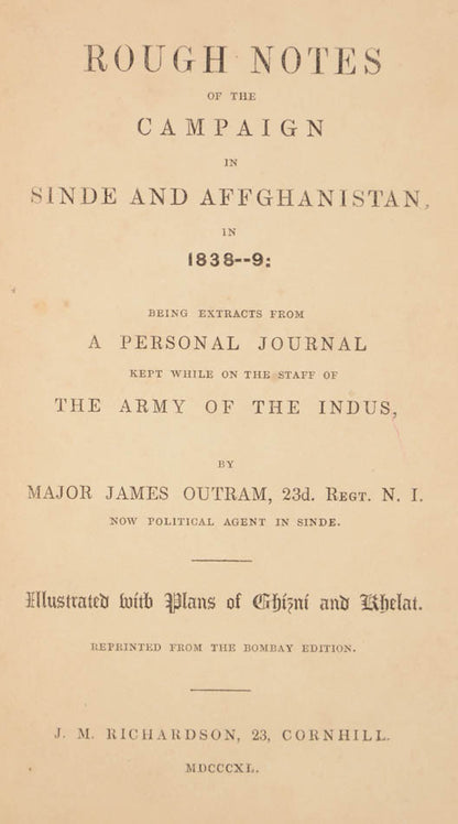 Originally published in a small Bombay edition. A thrilling account of the capture of Ghazni.