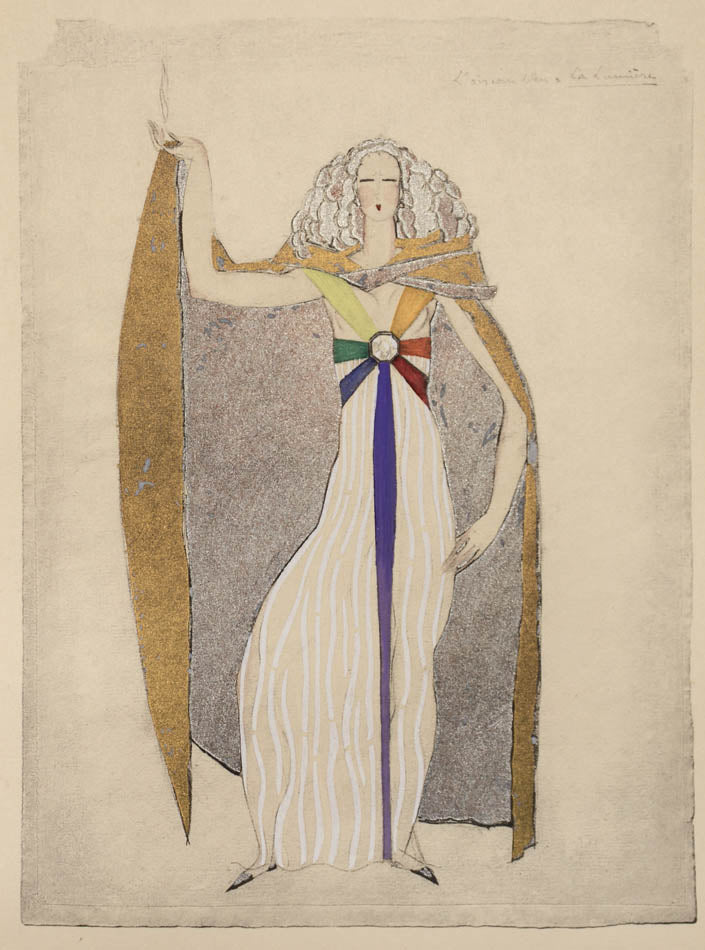 L'Oiseau Bleu one of 25, 14 pochoirs after Georges Lepape; Décors et costumes pour... one of 10 copies, 61 plates including double-page; original wrappers<br />