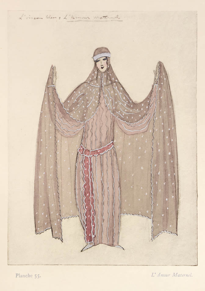L'Oiseau Bleu one of 25, 14 pochoirs after Georges Lepape; Décors et costumes pour... one of 10 copies, 61 plates including double-page; original wrappers<br />