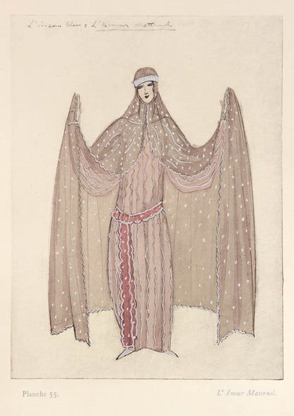 L'Oiseau Bleu one of 25, 14 pochoirs after Georges Lepape; Décors et costumes pour... one of 10 copies, 61 plates including double-page; original wrappers<br />