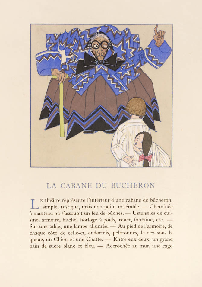 L'Oiseau Bleu one of 25, 14 pochoirs after Georges Lepape; Décors et costumes pour... one of 10 copies, 61 plates including double-page; original wrappers<br />