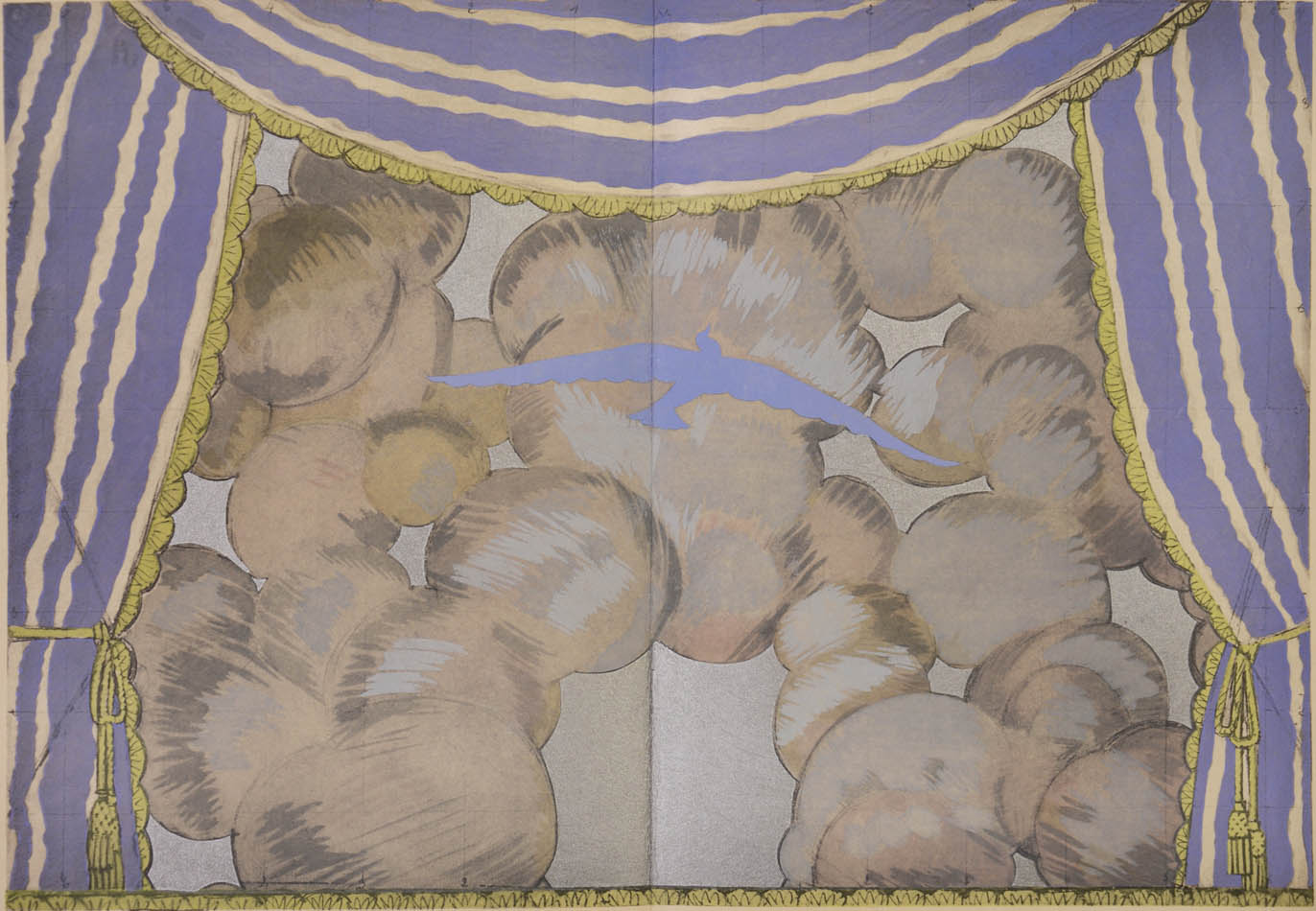 L'Oiseau Bleu one of 25, 14 pochoirs after Georges Lepape; Décors et costumes pour... one of 10 copies, 61 plates including double-page; original wrappers<br />