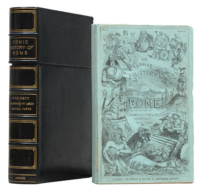 First editions of John Leech's Comic History of Rome in original parts, published in London in 1852.