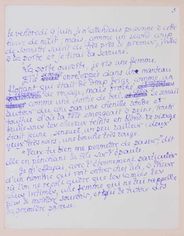 Manuscript copy of this playful work by Pierre Louys, comprising 39 pages of manuscript interleaved with blank pages, bound in full red morocco gilt.