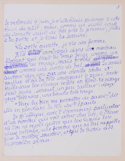Manuscript copy of this playful work by Pierre Louys, comprising 39 pages of manuscript interleaved with blank pages, bound in full red morocco gilt.