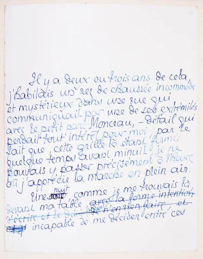 Manuscript copy of this playful work by Pierre Louys, comprising 39 pages of manuscript interleaved with blank pages, bound in full red morocco gilt.