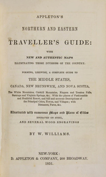 A scarce and  comprehensive railroad guide for several major routes in the Northeast.