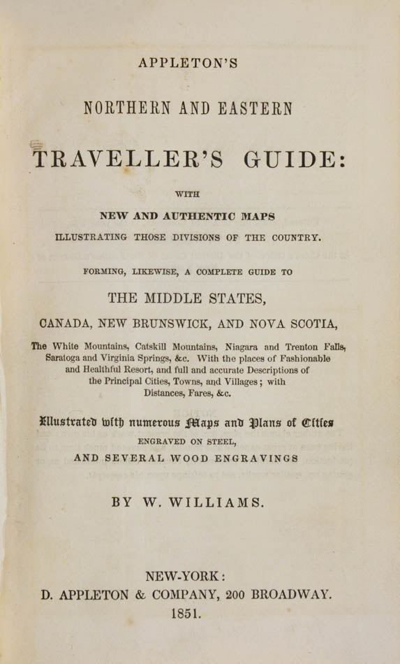 A scarce and  comprehensive railroad guide for several major routes in the Northeast.