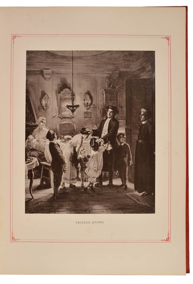 Magnificantly illustrated work with reproductions of Oppenheim's paintings<br />depicting a romanticised view of 18th-century German-Jewish life and customs.