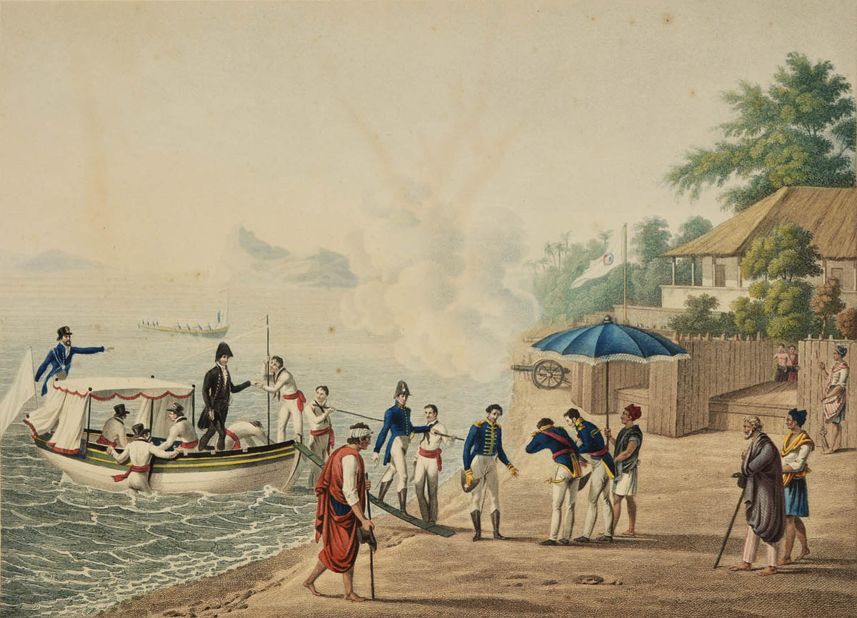 A rare complete set of the official account of Freycinet's voyage of scientific exploration in the Uranie and the Physicienne.