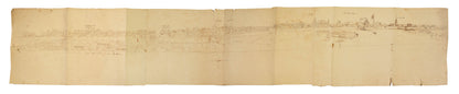 One of the earliest accurate views of Chennai (Madras) and possibly the first from the mainland, c.1746, by a French naval officer.