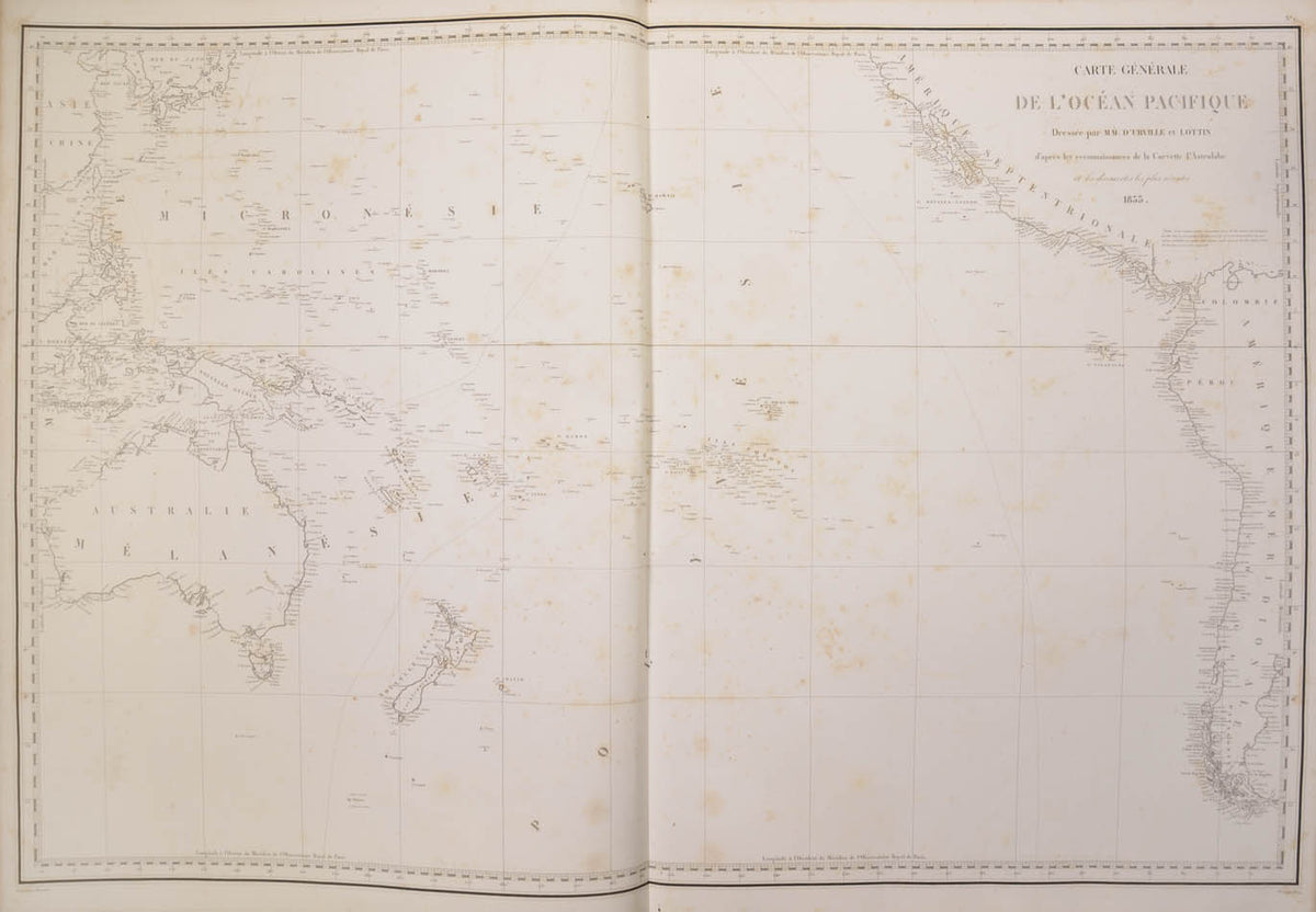 Extremely rare and desirable.  First edition of Dumont d'Urville's voyage in the Astrolabe.  One of the great French early 19th-century Grands Voyages.