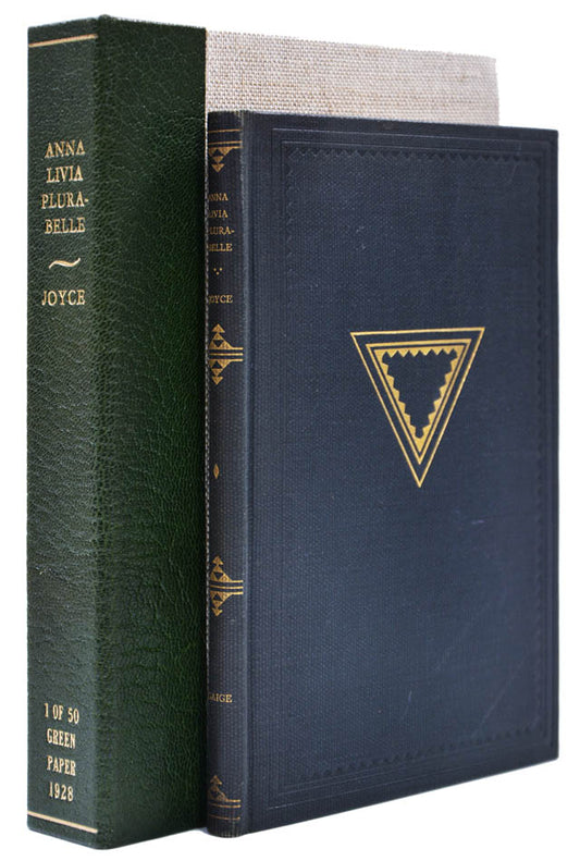 A James Joyce rare first edition, this copy of Anna Livia Plurabelle seemingly one of 6 special numbered copies from a limitation of 50 on pale green paper
