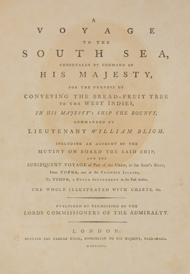 Excessively rare.  There are only a handful of known copies of the special advance issue of Bligh's narrative of his voyage in the Bounty.