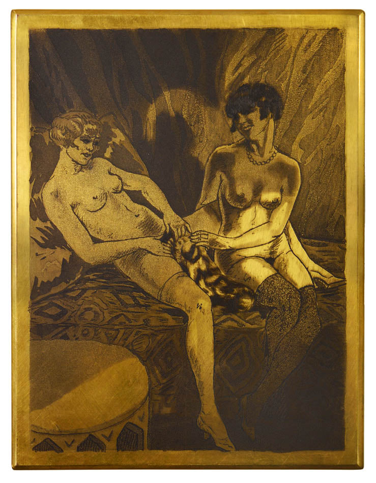 limited edition with a copper plate and a collection of original drawings from two other artists