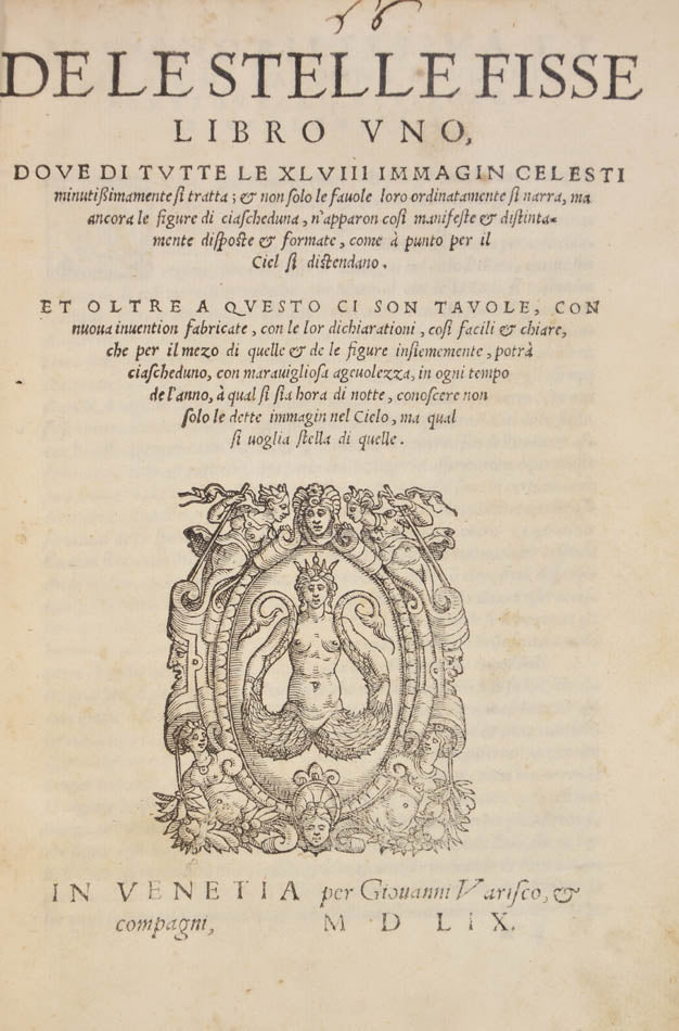 An early edition of the first printed celestial atlas.  Notable for the depiction of the Corona Australe or Southern Cross.