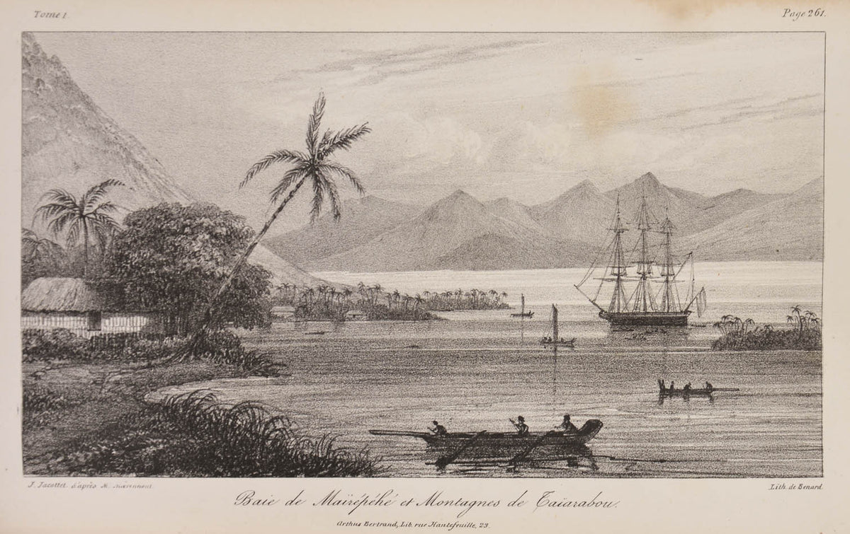 First edition of this scarce and important work on Tahiti.  Morenhout was sometime US Consul in the Pacific Islands and French consul in Tahiti.
