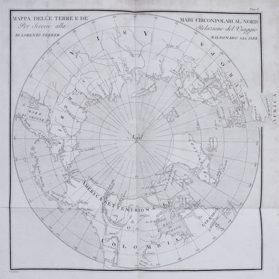 A superb copy of Ferer Maldonado's account of a spurious 1588 voyage, during which the Spanish navigator claimed to have discovered the Northwest Passage.