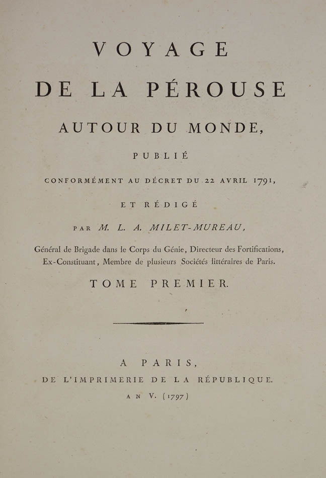 The first editin of one of the most important scientific explorations to the Pacific and Northwest Coast of America.  From a princely library.