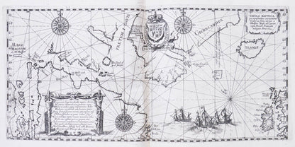 This part of de Bry's Petit Voyages includes the discovery of Hudson's Bay, the voyages of Linschoten, an account of de Quiros's voyage to Terra Australis.