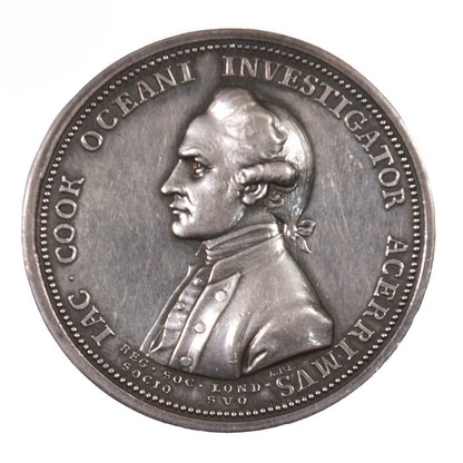 The rare silver issue of the Royal Society's Cook Medal.  One of only 322.