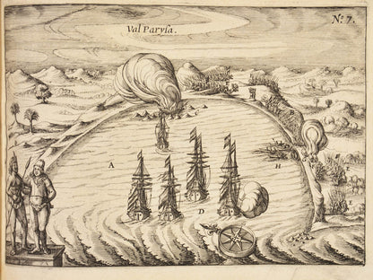A book of primary importance.  The first Latin edition of the first circumnavigation to have the official support of the Dutch government.