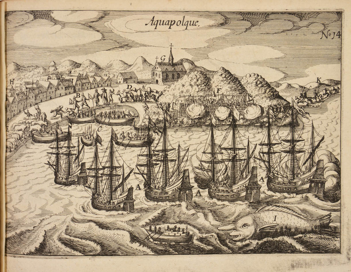 A book of primary importance.  The first Latin edition of the first circumnavigation to have the official support of the Dutch government.
