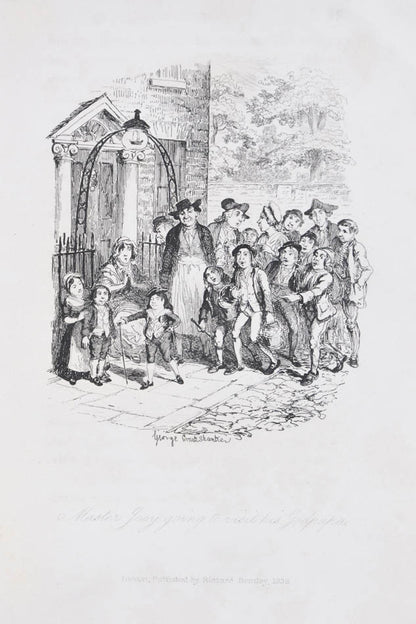 A very good copy of the first edition first issue of Memoirs of Joseph Grimaldi by Charles Dickens, illustrations by George Cruikshank, publisher's cloth.