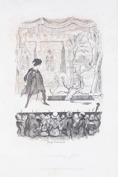 A very good copy of the first edition first issue of Memoirs of Joseph Grimaldi by Charles Dickens, illustrations by George Cruikshank, publisher's cloth.