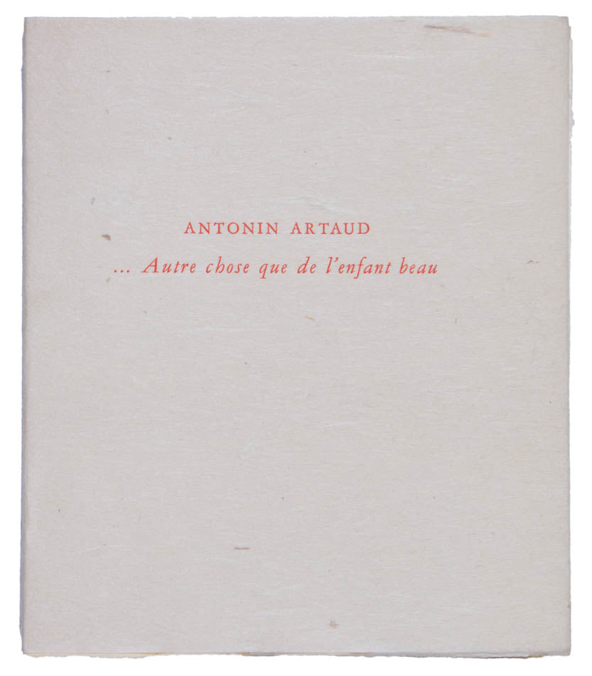 Limited edition, number 67 of 120 copies on Japon paper of Autre Chose, signed by and with colour drypoint frontispiece by Picasso.
