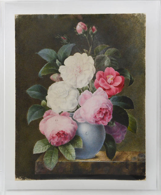 A pair of Still Lifes of Roses in Vases