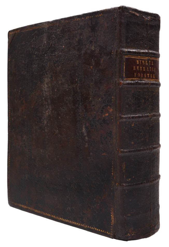 A non-vocalised edition of the Pentateuch, based on E. van der Hooght's text, one of the earliest to be printed in England.