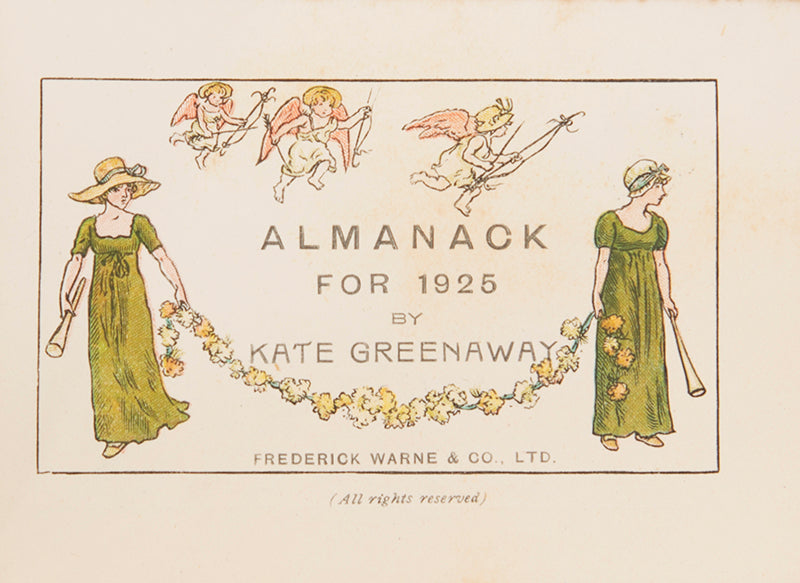 A collection of three Almanacks by Kate Greenway, omprising those for 1883,1884 & 1925. illustrated in colour, with original bindings