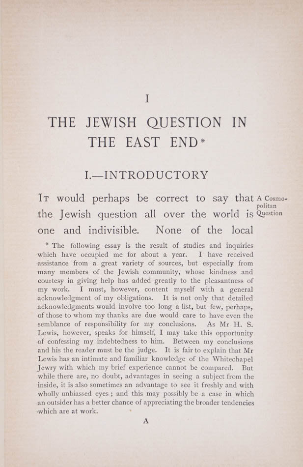 The first American edition of The Jew in London. The infamous Arkell map of the Jewish population in the East End of London with the accompanying book.